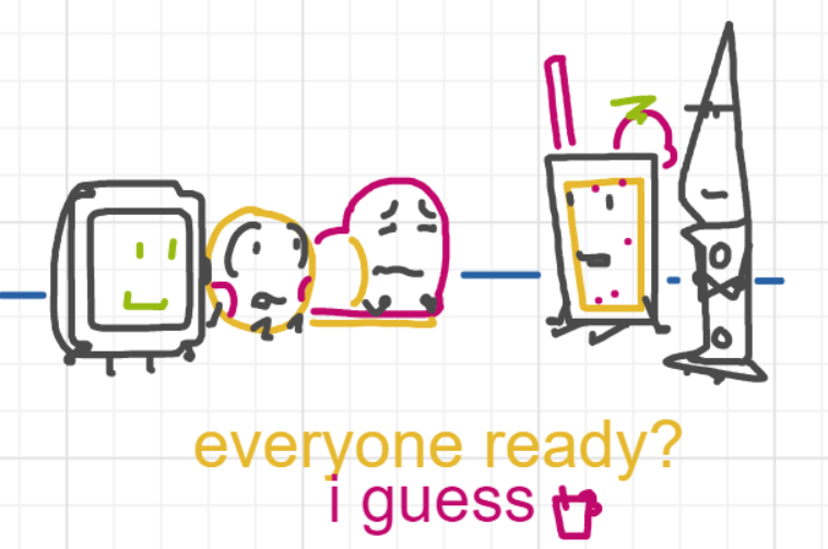 A panel from What's The Point, episode five of the Board Boards object show by Furretwalk/WalkingFurret.